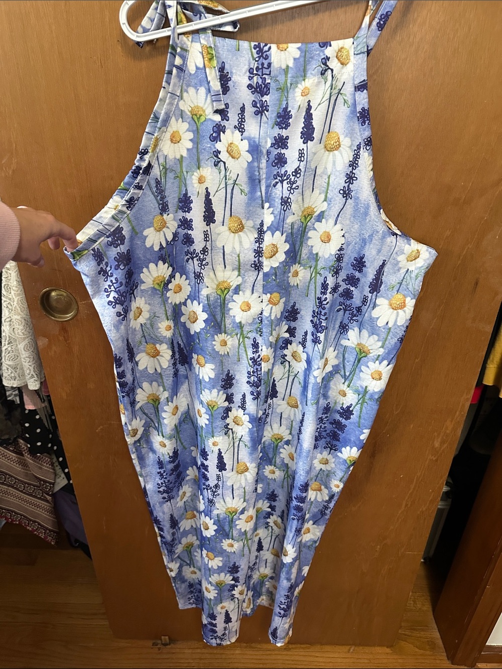 Floral Blue Daisy Print Summer Dress